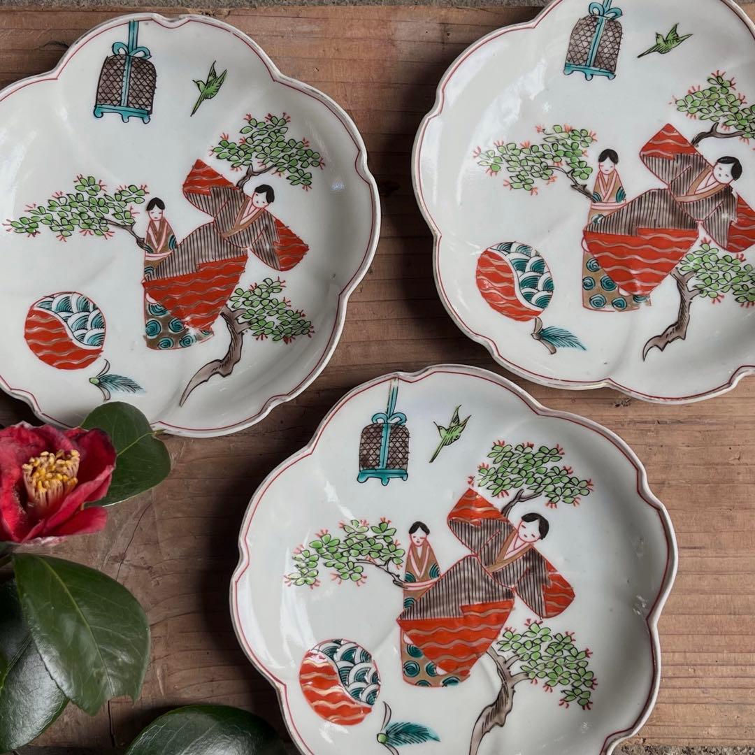 骨董　古伊万里　立雛　5寸皿　5客組 骨董 古伊万里 雛 立雛 5寸皿 5客組 - メルカリ