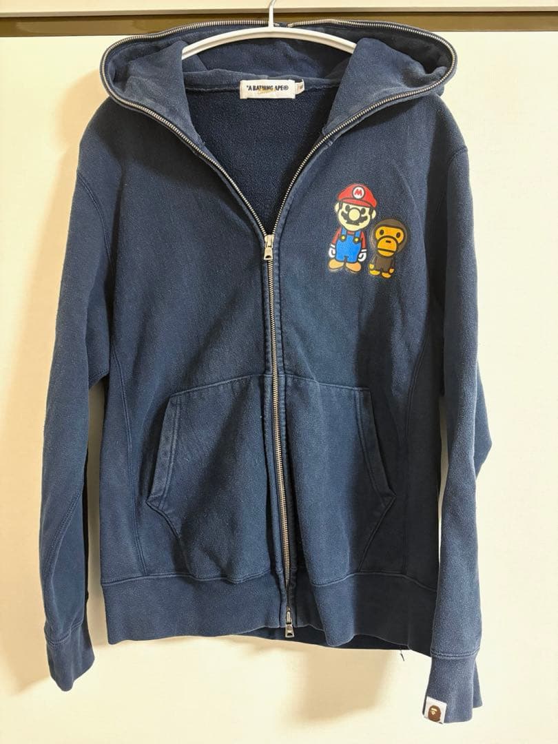 133-A BATHING APE classicsマリオ BAPE パーカー