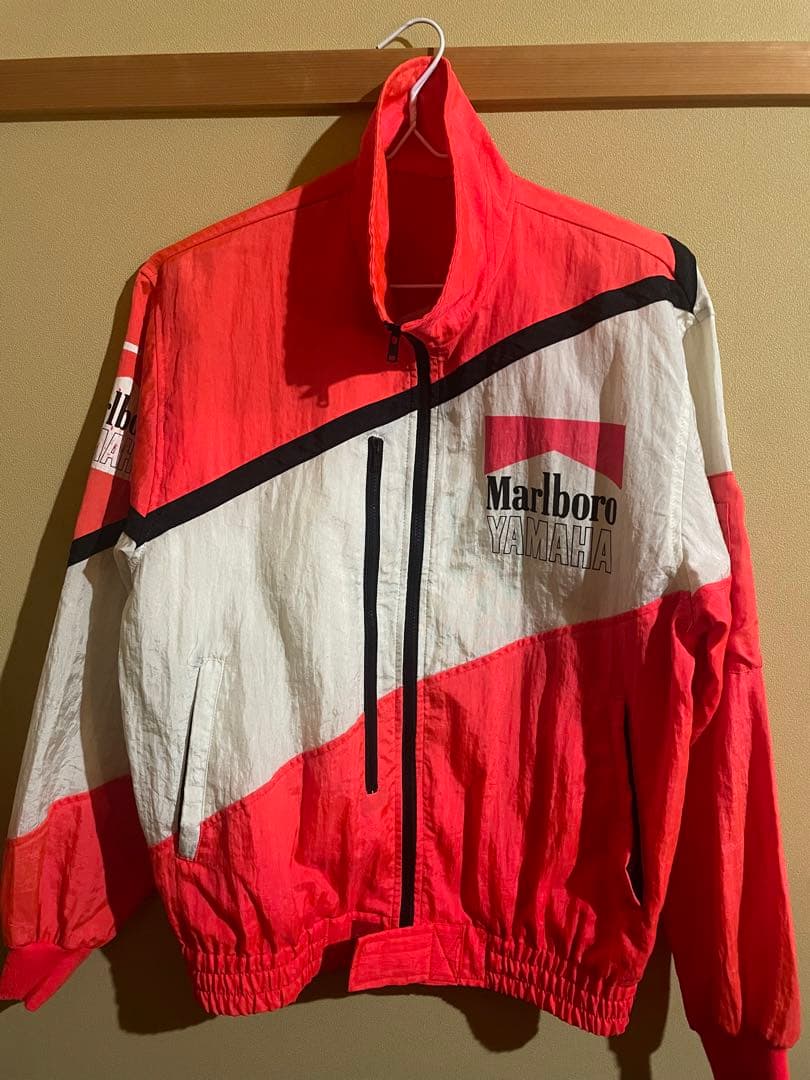 Marlboro YAMAHAナイロンジャケット マルボロ　ヤマハ 80〜90's】 マルボロ YAMAHA ナイロンレーシングジャケット M ブルゾン