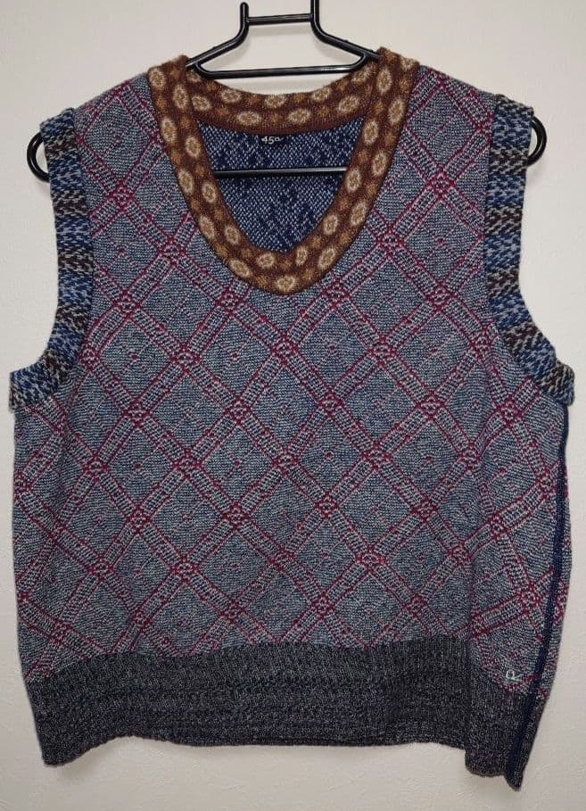 45rpmインディゴジャカード馬比古ベストsize2 45Rサーフフラガールジャカードの908アウターTシャツ（インディゴ