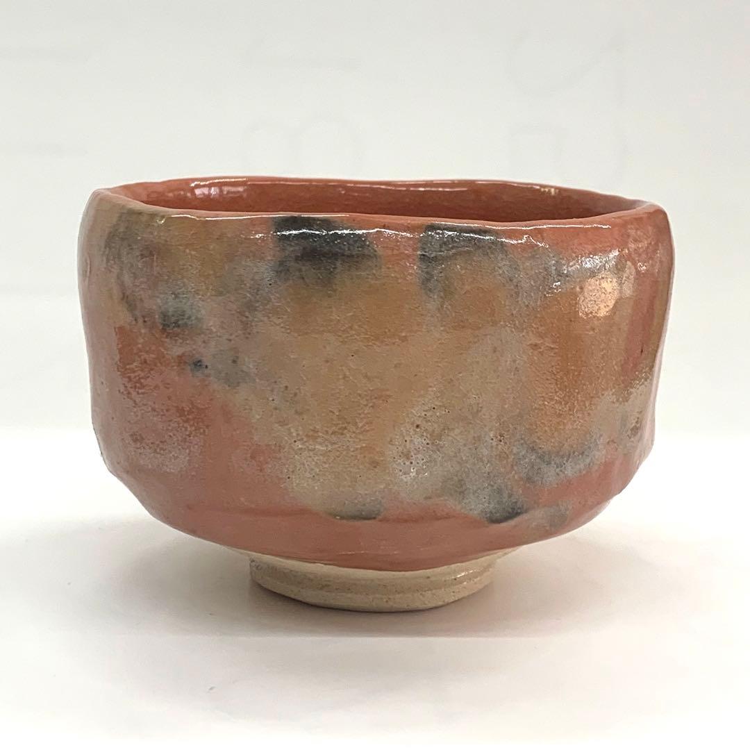 【茶碗　赤楽】佐々木松楽　紙箱