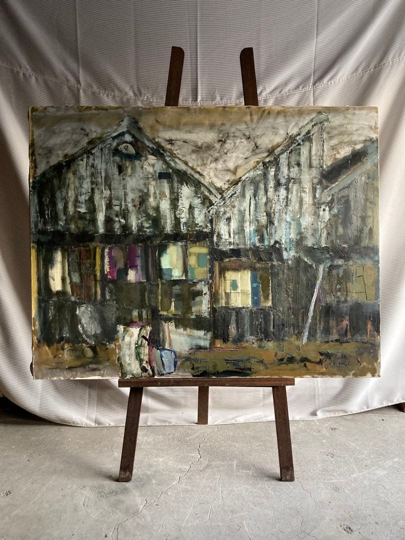 油彩画　油絵　美術 Amazon.co.jp: 矢田晃 青い海のテラス F6号 受注制作 油彩画 油絵 風景