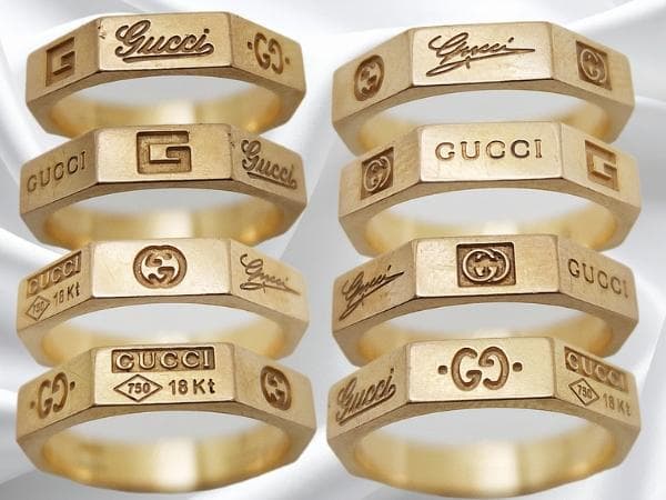 2月12取り下げ。グッチ オクタゴン 9号重量4g 18K 楽天市場】グッチ GUCCI リング オクタゴナル スクエア ロゴ K18PG 9号