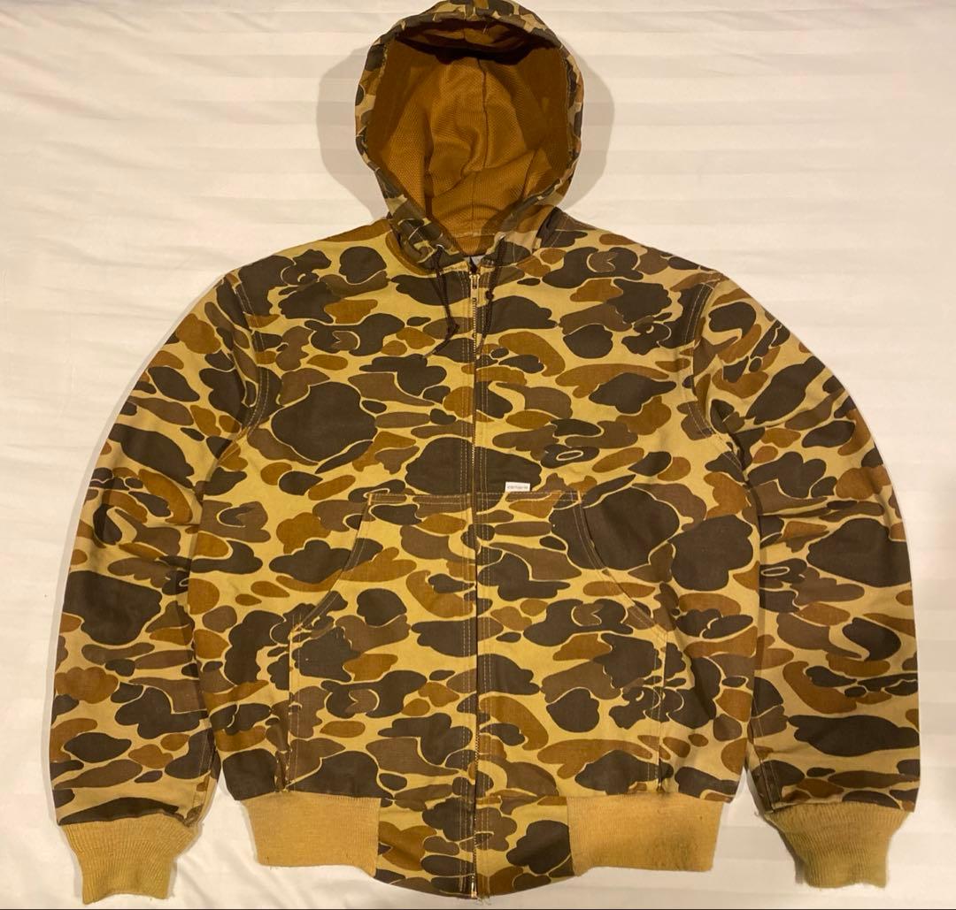 80's 星タグCarhartt カーハート　アクティブジャケット　カモフラ柄
