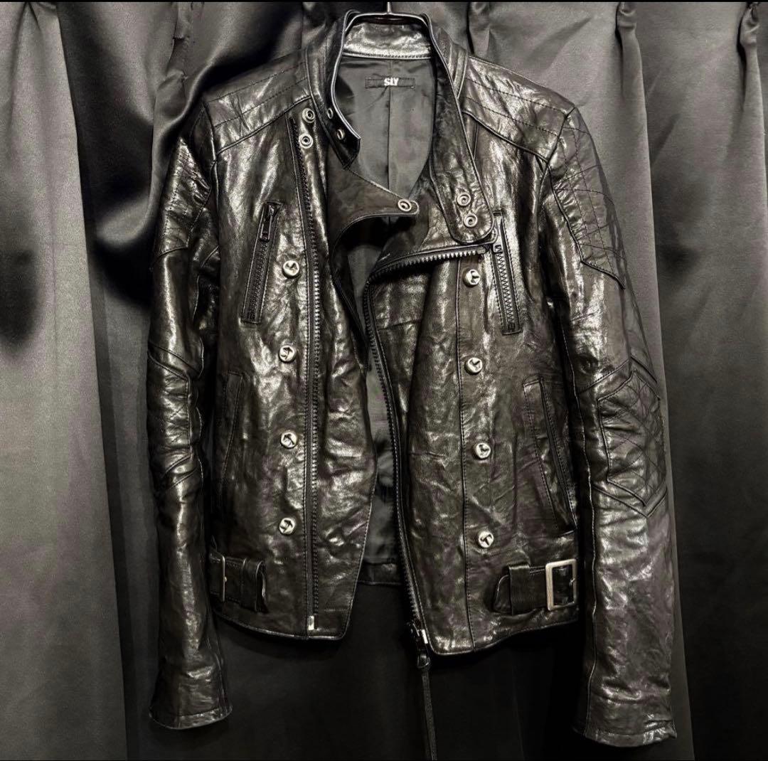 SLY レザー ライダース ジャケット archive v系 goth - メルカリ
