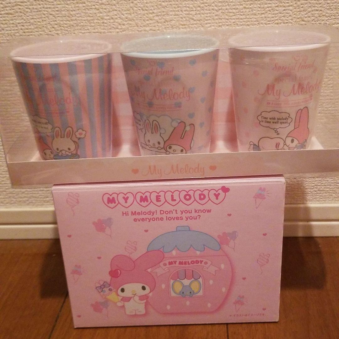 サンリオ マイメロ イチゴ型小物入れ&メラミンコップセット