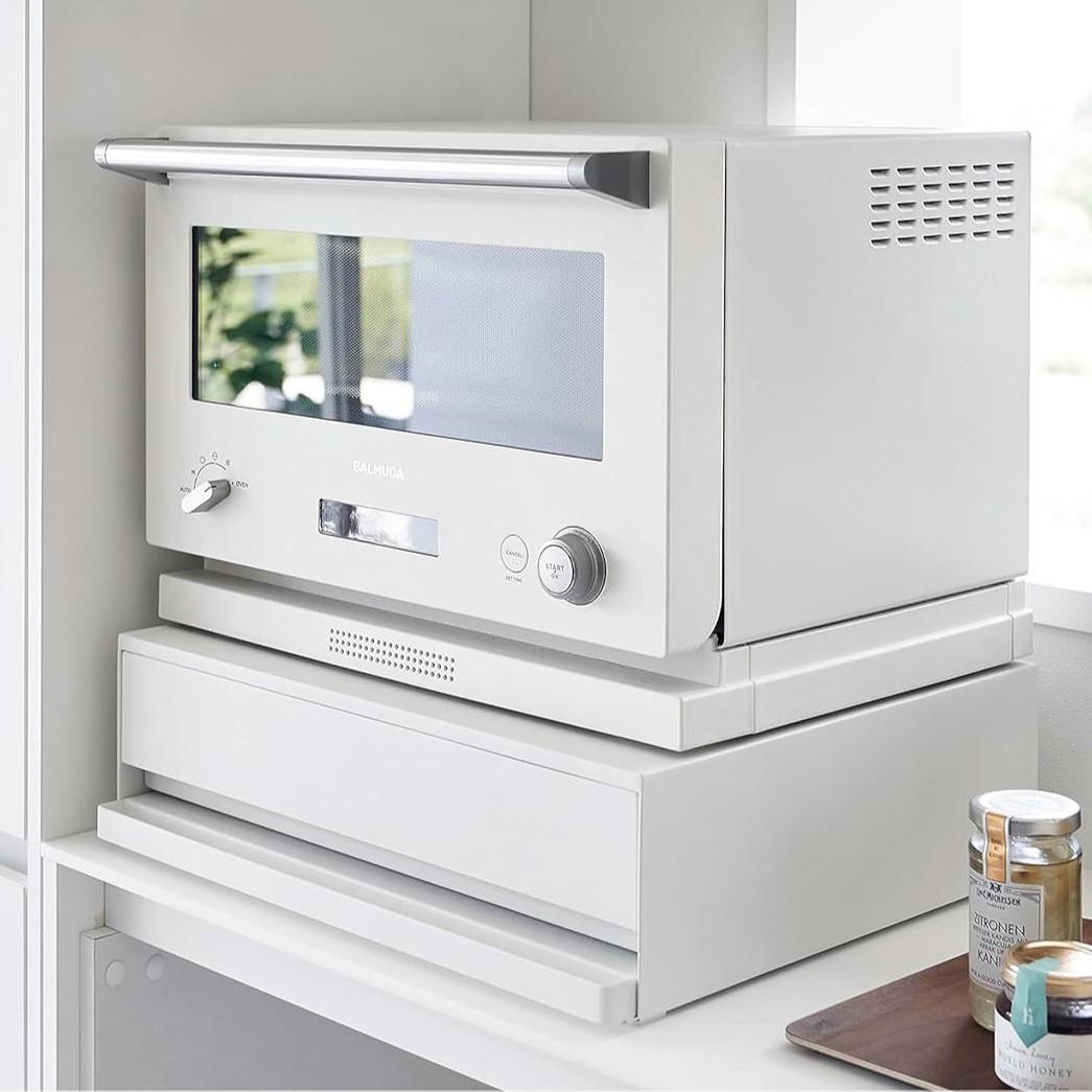 tower ツーウェイ キッチン家電下引き出し&スライドテーブル 白 未開封 tower】 ツーウェイ キッチン家電下引き出し&スライドテーブル