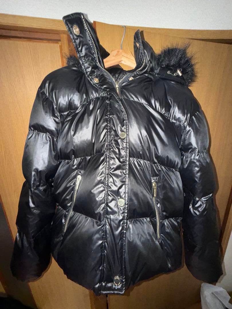 マイケルコース　ダウンジャケット　黒　M　ファー　フード　2WAY