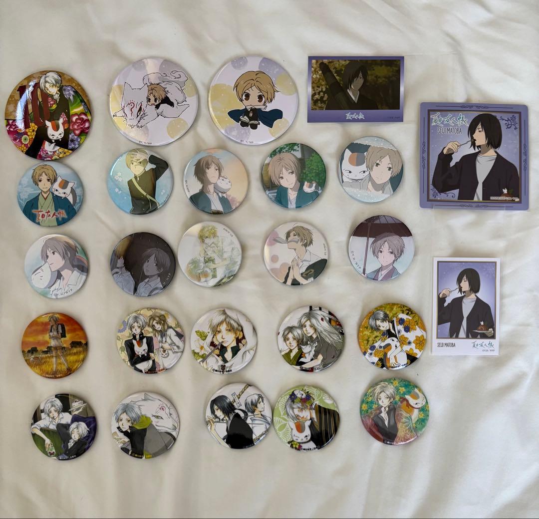 【8/17まで値下げ】夏目友人帳　缶バッジなど　67点 夏目友人帳 トレーディング缶バッジ