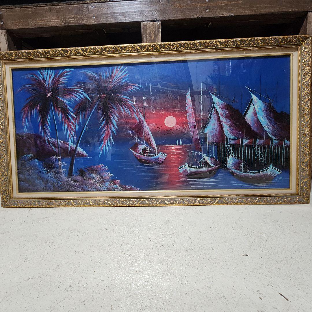 バリ島絵画 バリ島絵画 人物画 バリニーズ A（カップル） W42×36cm バリの絵 バリ