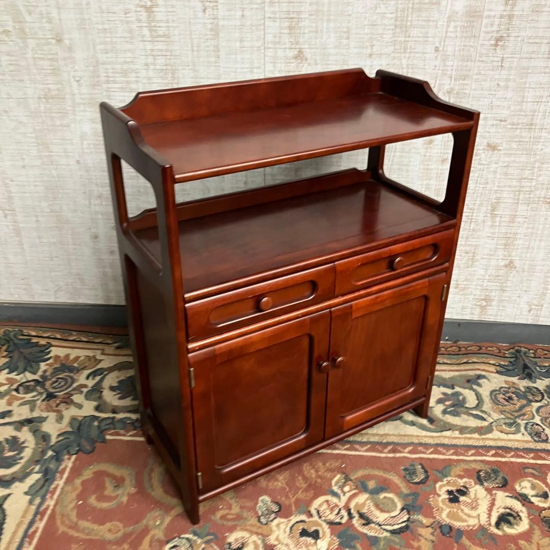 昭和レトロ 木製コンソールテーブル コールキャビネット 電話台 花台 古家具 昭和レトロ 木製 コールキャビネット 電話台 ファックス台 コンソール