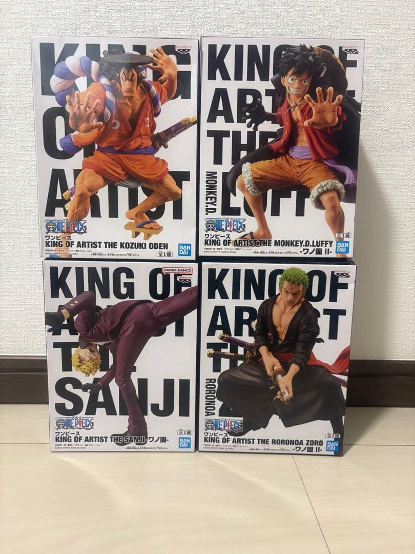 【少しなら値下げ可】ワンピース　フィギュ　4体セット　ルフィ　サンジ　ゾロ