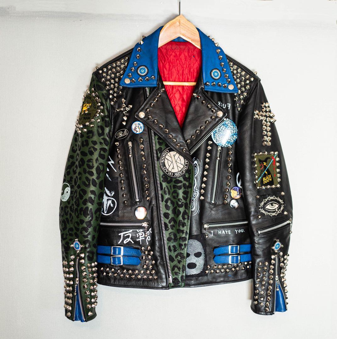 鋲ジャン カスタムライダース パンク ビンテージ ロンジャン - メルカリ