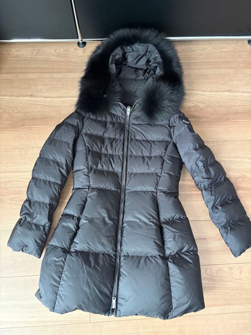 美品 プラダ ダウン コート ジャケット prada 40 黒