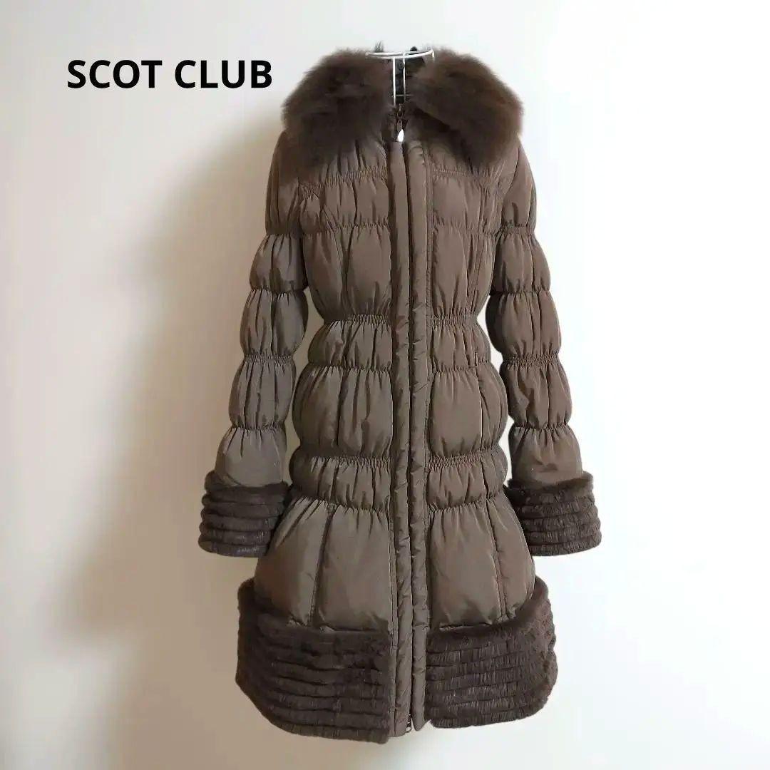 本日限定　早い者勝ち　SCOT CLUB　ファー付き　ダウンジャケット スコットクラブ SCOTCLUB リッチファーフードダウンコート （ブラック
