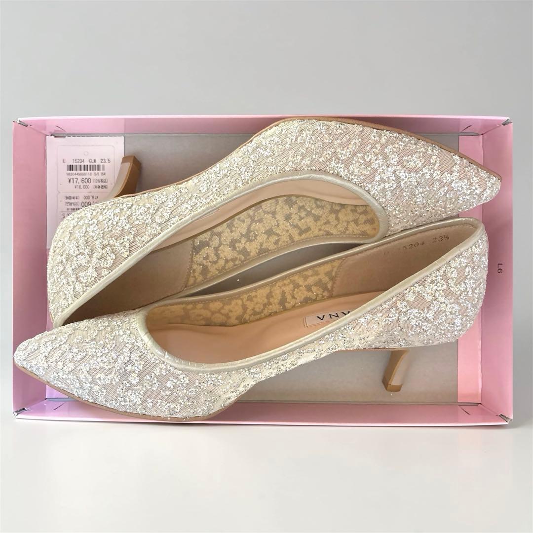 DIANA 【23.5cm】グリッターチュール 5cmヒール パンプス - メルカリ