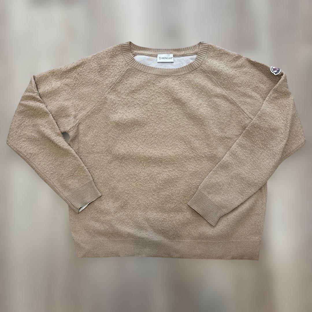 【正規品】 モンクレール ウール ニット レディース ベージュ シンプル XS MONCLER（モンクレール） ニット CREW NECK 9C00003 M3307 レディース