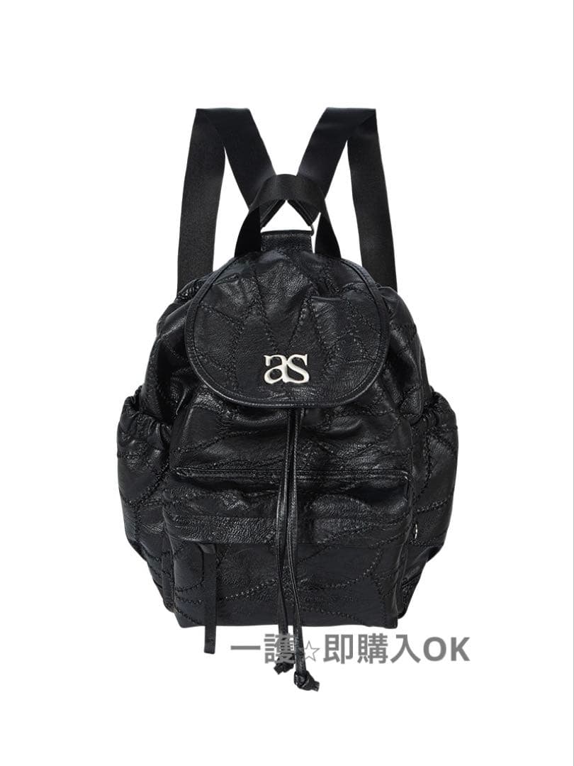 ason アズオン ブラック リュック ロゴ入り