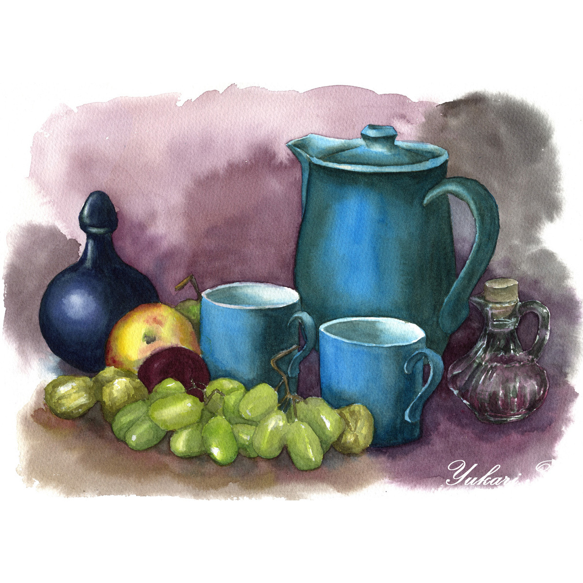 油絵 絵 絵画 インテエリア uF6-061104 静物 果物 絵画 インテエリア