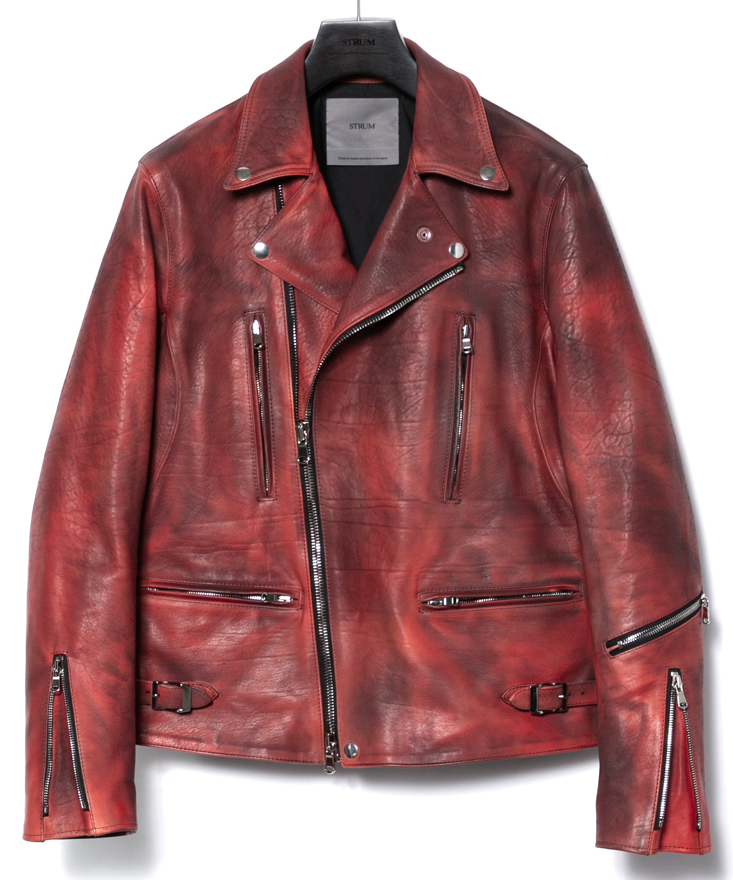 フルベジタブルタンニン鞣し ダブルショルダー Burning dyed - 燃焼